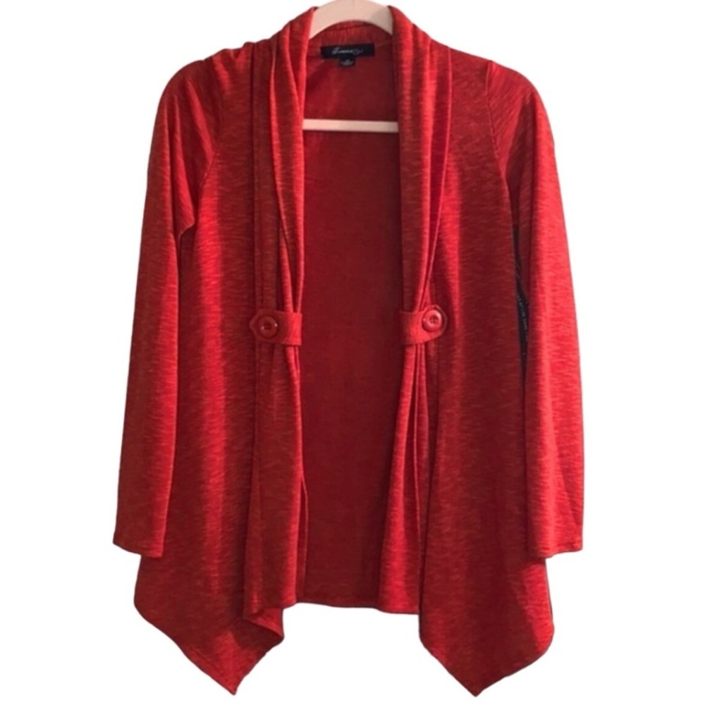 Forever 21 Orange Cardigan Sweater W/ Button Detail Sz S 🧡